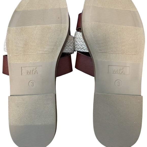 MIA Kids Brown/Cream Elayney Slip-on Sandal Size 3 - Picture 7 of 9